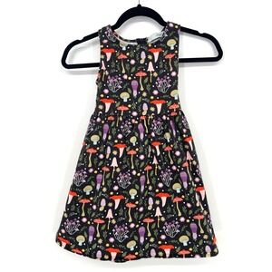 Eva Rose Girls Mushroom Print Sleeveless Fit and‎ Flare Dress Mod Retro Whimsy